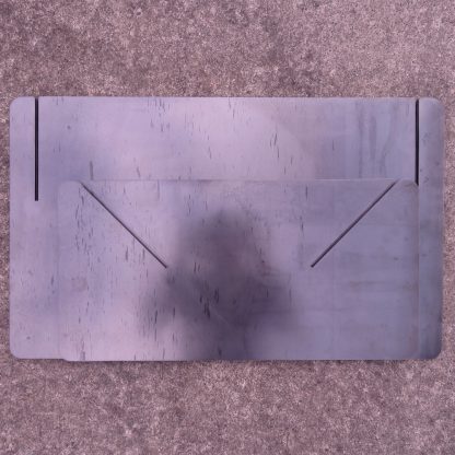 Solid collapsible corten outdoor fireplace brazier made with New Zealand steel - flat