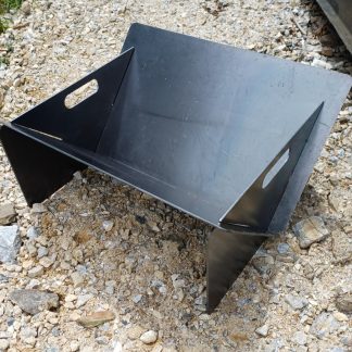 Corten steel collapsible fireplace with optional grill